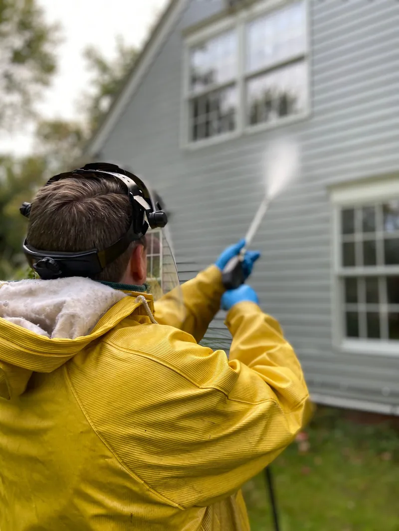 Pressure Washing work on a Teesside home
